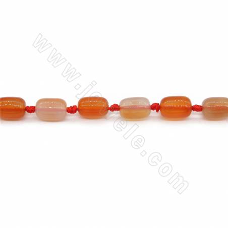 Natural Carnelian  Barrel  Beads Strand Size 9x16mm Hole 1mm Approx. 22Beads/Strand