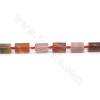 Heated Mix Color Agate Beads Strand Cylinder Size 10x15mm Hole 1mm Approx. 27 Beads/Strand