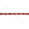Natural Matte Red Agate Beads Strand Barrel Shape  With Tibetan Script Size 7x19mm Hole 1.2mm Approx. 20Beads/Strand