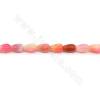 Perline di agata colorata riscaldata Filone a goccia Dimensioni 8x12mm Foro 1mm Circa 33Beads/Strand
