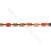 Heated Agate Beads Strand Rice Shape Size 6x12mm Hole 1.2mm Approx. 27Beads/Strand