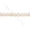 Perline di agata bianca opaca naturale a filo Diametro rotondo sfaccettato 10 mm Foro 1 mm Circa 37 perline/filare