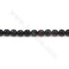Natürlicher matter schwarzer Achat Perlenstrang Facettiert Rund Durchmesser 6mm Loch 0.8mm Länge39~40cm/Strang