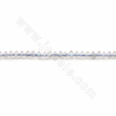 閃光石串珠 切角算盤珠 尺寸2x3毫米 孔徑0.3毫米 長度39-40厘米/條