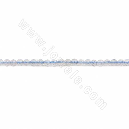 Perline di labradorite naturale filo sfaccettato diametro rotondo 2 mm foro 0,3 mm lunghezza 39 ~ 40 cm / filo