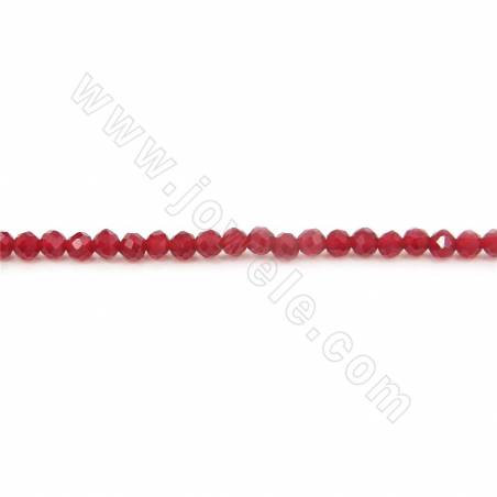 Multi-Color Glass Beads Strand Faceted Round Diameter 2mm Hole 0.3mm Approx.160Beads/Strand