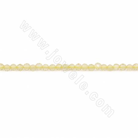 Mehrfarbige Glasperlen Strang facettiert rund Durchmesser 2 mm Loch 0,3 mm ca. 160 Perlen/Strang