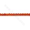 紅瑪瑙串珠 圓形 尺寸4毫米 孔徑0.3毫米 長度39-40厘米/條