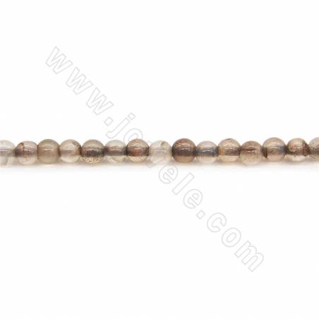 Heated Agate Beads Strand Round Diameter 4mm Hole 0.5mm Approx. 107Beads/Strand