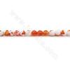 Heated Fire Agate Beads Strand Faceted Round Diameter 4mm Hole 0.5mm Approx.97Beads/Strand 39-40cm