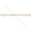 Fili di perline di agata bianca naturale Diametro rotondo sfaccettato 4 mm Foro 0,5 mm Circa 97 perline/filare