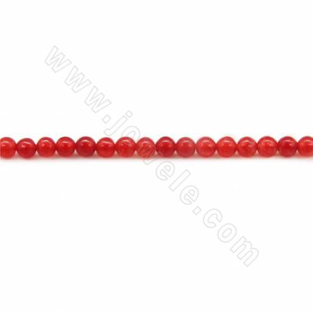 Natürlicher roter Achat Perlen Strang rund Durchmesser 2 mm Loch 0,3 mm Ca. 185Perlen/Strang