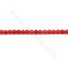 Perles d'Agate rouge ronde sur fil  Taille 2mm trou 0.3mm environ 185perles/fil