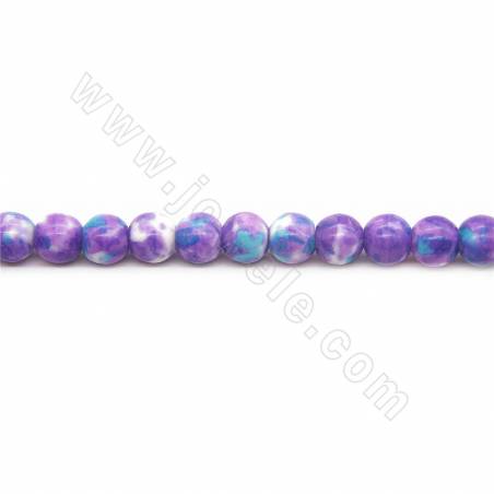 Imperial Jaspis gefärbte Perlenkette rund Durchmesser 6mm Loch 1mm Länge 39~40cm/Strang