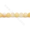Perles de Jade jaune ronde sur fil Taille 8mm trou 0.8mm 15~16"/fil