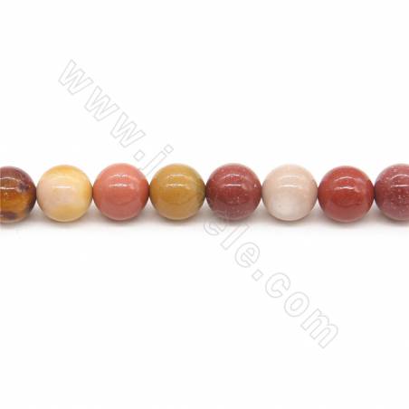 Perles de Mookaite ronde sur fil Taille 8mm trou 1mm 15~16"/fil