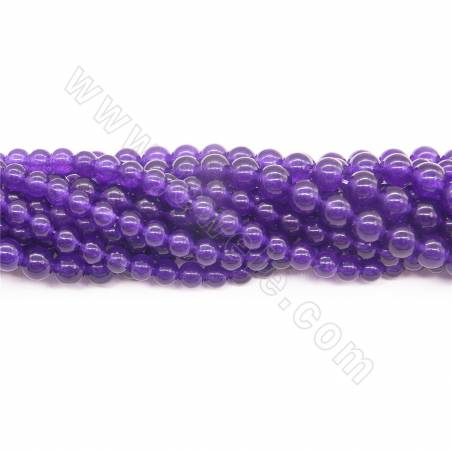 Dyed HanBai Jade Beads Strand Round Diameter 6-8mm Hole1mm Length 39~40cm/Strand