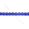 Dyed HanBai Jade Beads Strand Round Diameter  6-12mm Hole 1-1.2mm Length 39~40cm/Strand