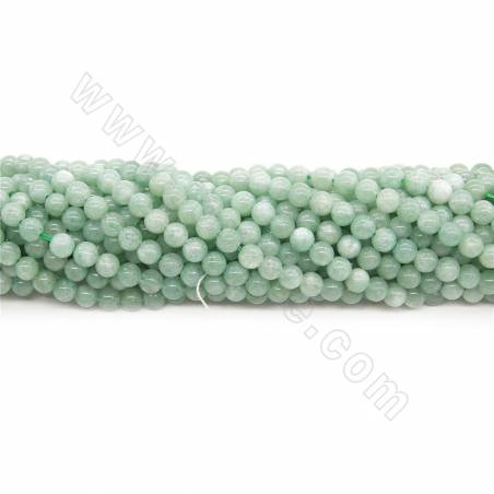 Gefärbte HanBai Jade Perlen Strang Rund Durchmesser 6 mm Loch 1 mm Ca. 64Perlen/Strang