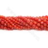 Dyed HanBai Jade Beads Strand Faceted Round Diameter 6-8mm Hole 1mm Length 39~40cm/Strand
