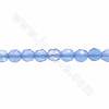 Natural Blue Agate Beads Strand Faceted Round Diameter 3mm Hole 0.8mm Approx. 120 Beads/Strand
