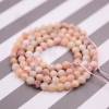 Natural Pink Opal Beads Strand Faceted Round  Diameter 4mm Hole 1mm Approx. 92Beads/Strand