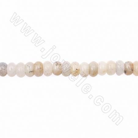 Perline naturali di labradorite in filo forma di abaco Dimensioni 3x6 mm Foro 1 mm Circa 112 perline/filamento