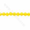 Желтый агат граненый круглый 3 мм отверстие0,8 мм 39-40 см/коса