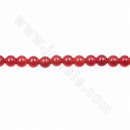 紅瑪瑙串珠 圓形 尺寸2毫米 孔徑0.5毫米 長度39-40厘米/條