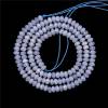 藍玉髓串珠 切角算盤珠 尺寸3x4毫米 孔徑0.8毫米 長度39-40厘米/條