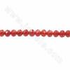 Perles d'Agate rouge ronde facette sur fil  Taille 4mm trou 0.8mm environ 110perles/fil