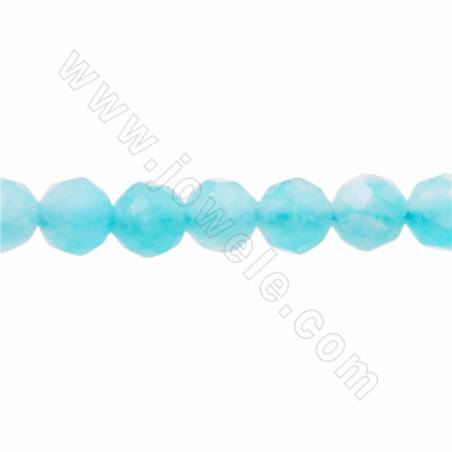Natural Amazonite Beads Strand Faceted Round Diameter 2mm Hole 0.5mm Approx.160Beads/Strand