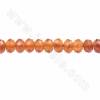 Natürliche Orange Granat Perlen Strang Facettiert Abakus Größe 2x3mm Loch 0.8mm Ca.180Perlen/Strang