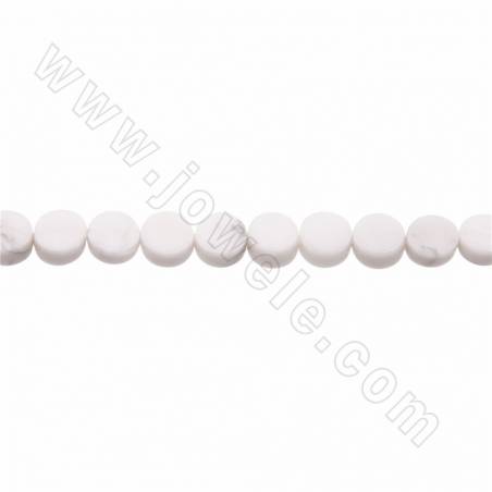 白松石串珠 圓扁 直徑4毫米 孔徑0.8毫米 長度39-40厘米/條