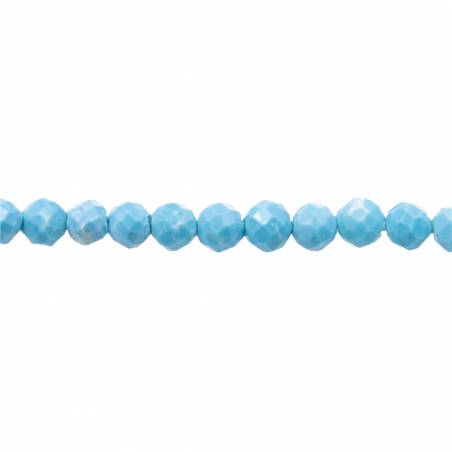 Synthesis Turquoise Faceted Round Diameter2mm Hole0.5mm 39-40cm/Strand