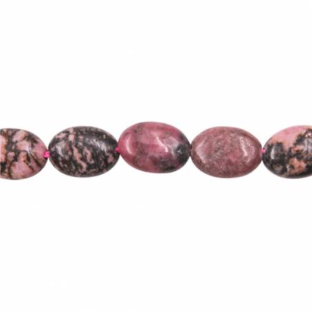 Natural Black Striped Rhodochrosite Beads Oval Size 10x14mm Hole 1.2mm Approx . 30Beads/Strand