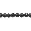 Perles d'Obsidienne ronde facette sur fil  Taille 4mm trou 0.8mm environ 96perles/fil