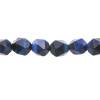sterngefärbte blaue Tigerauge facettierte Perlen 7x8mm Loch 1.2mm ca. 98 Stck / Strang