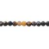 Natural Tiger's Eye Stone Beads Faceted Round Diameter 3mm Hole 0.8 mm Approx.140Beads/Strand