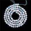 Aquamarine Perlen rund facettiert Durchmesser 3mm Loch 0.8mm ca. 140 Stck / Strang