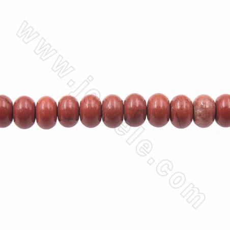 Натуральная красная яшма Бусины Прядь Абакус ФормаРазмер 4x6 мм Отверстие 1,2 мм Приблизительно 90 бусин/прядь