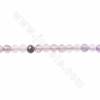 Filo di perline di ametista naturale Diametro rotondo sfaccettato 2 mm Foro 0,5 mm Circa 160 perline/filare