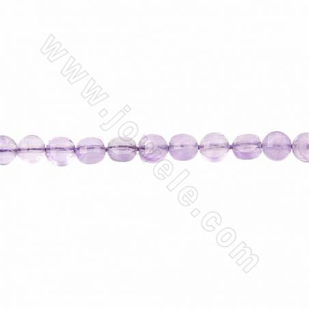紫晶串珠 切角圓扁 直徑2毫米 孔徑0.5毫米 長度39-40厘米/條