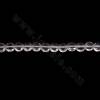 白水晶串珠 切角圓扁 直徑4毫米 孔徑0.8毫米 長度39-40厘米/條