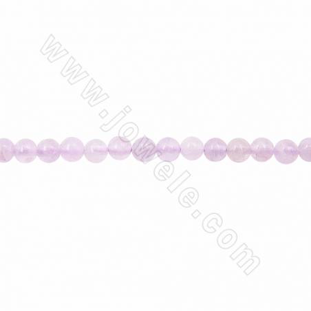 Natural Purple Jade Beads Strand Round Diameter 3mm Hole 0.8mm Approx. 125Beads/Strand
