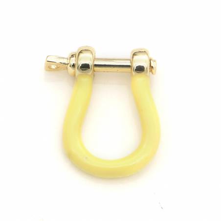 Gold-Plated Brass Resin U Shape Shackle Clasp Size 15×18 mm 5pcs/Pack