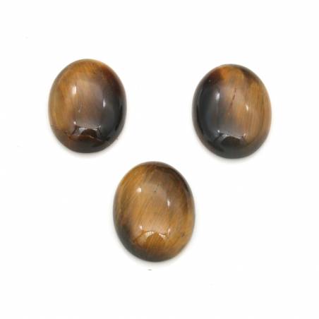 Natural Tiger's eye Cabochon Oval Size 8x6mm Thickness  3.5mm 30pcs/Pack