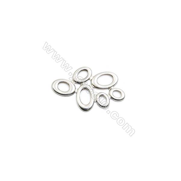 304 Stainless Steel Charm  Hollow Oval  Size 16x25mm  150 pcs/pack