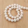 White Fresh Water Pearl Beads Strand Nearround Size 11~12mm Hole 0.8mm 15~16"/ Strand