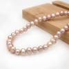 Perles de culture naturelles  perles d'eau douce ronde  lavande sur fil  8~9mm  trou 0.8mm x1 fil 15~16"